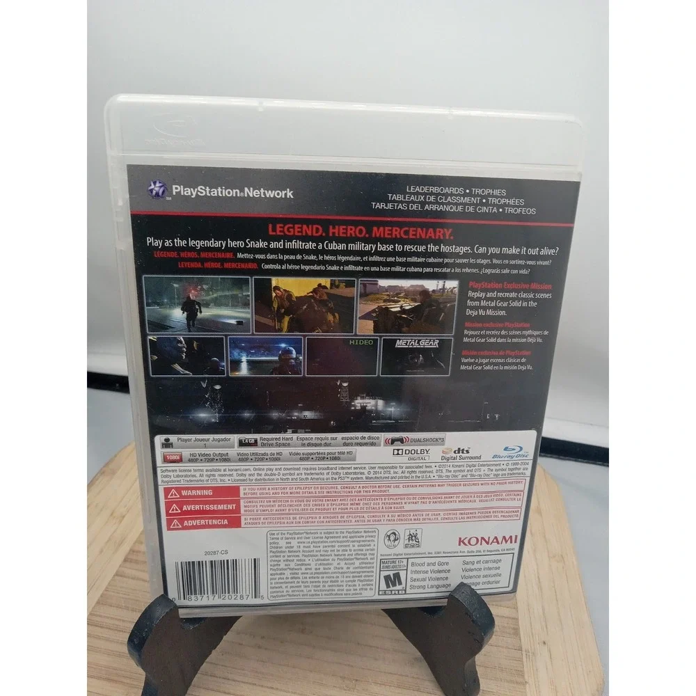 METAL GEAR SOLID V: GROUND ZEROES‎ Playstation 3 PS3 Tested Wear On Case